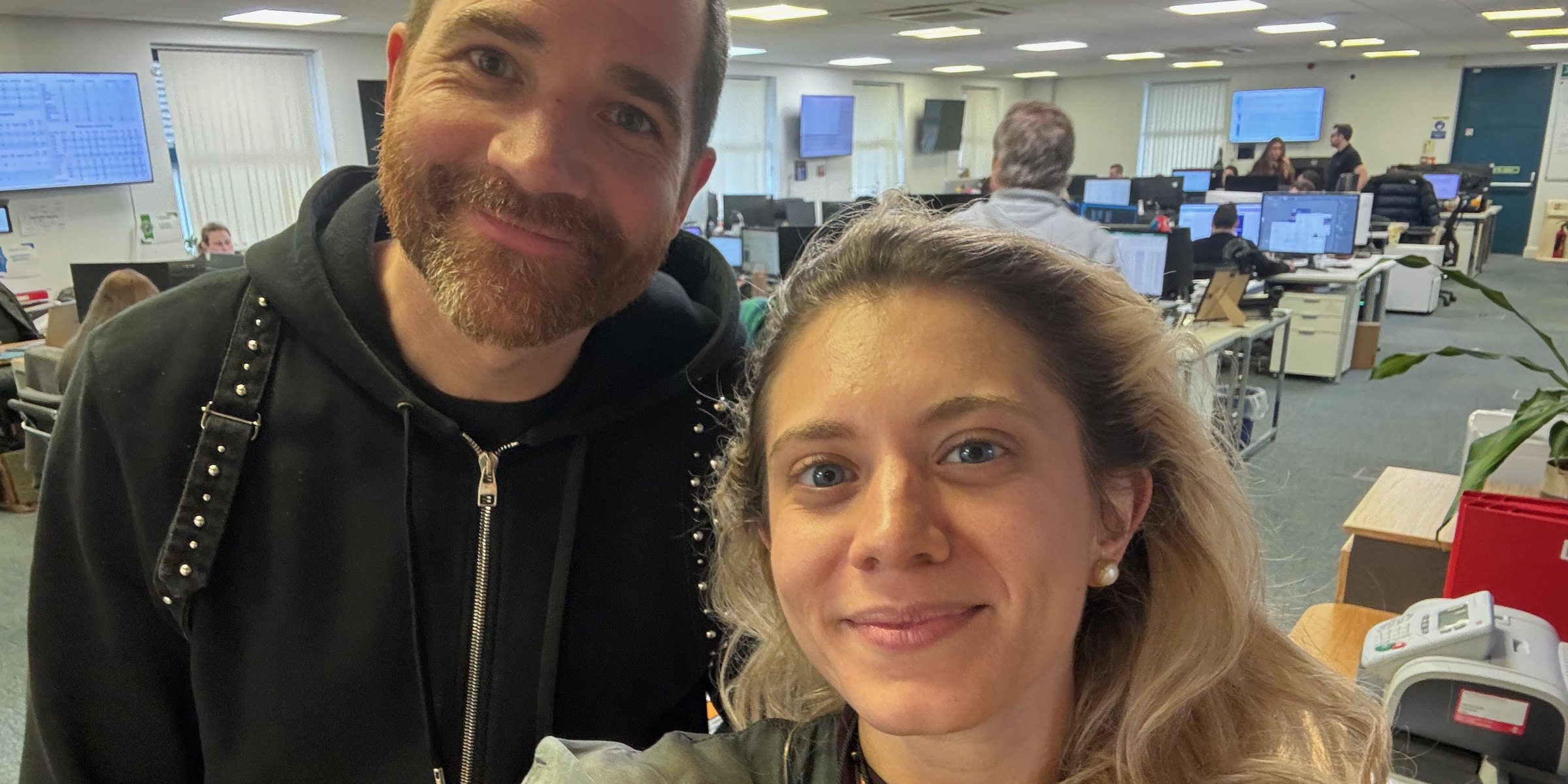 Rob Moore and Sabrina Stocker together at Progressive Property's office in Peterborough